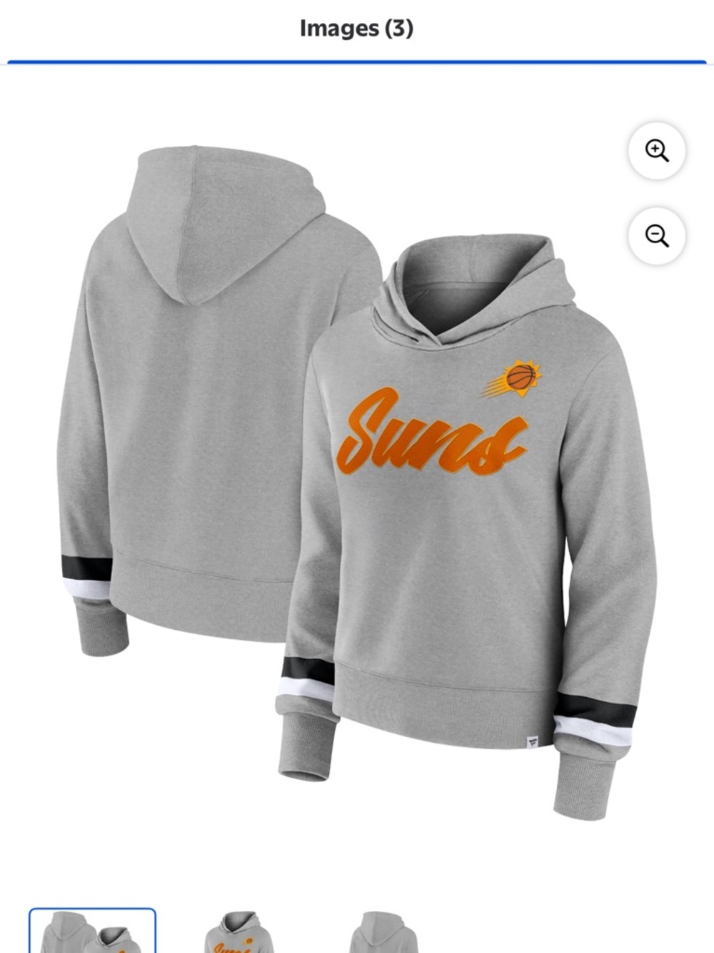 Fanatics Heather Gray & Orange Phoenix Suns Halftime Pullover Hoodie